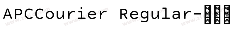 APCCourier Regular字体转换